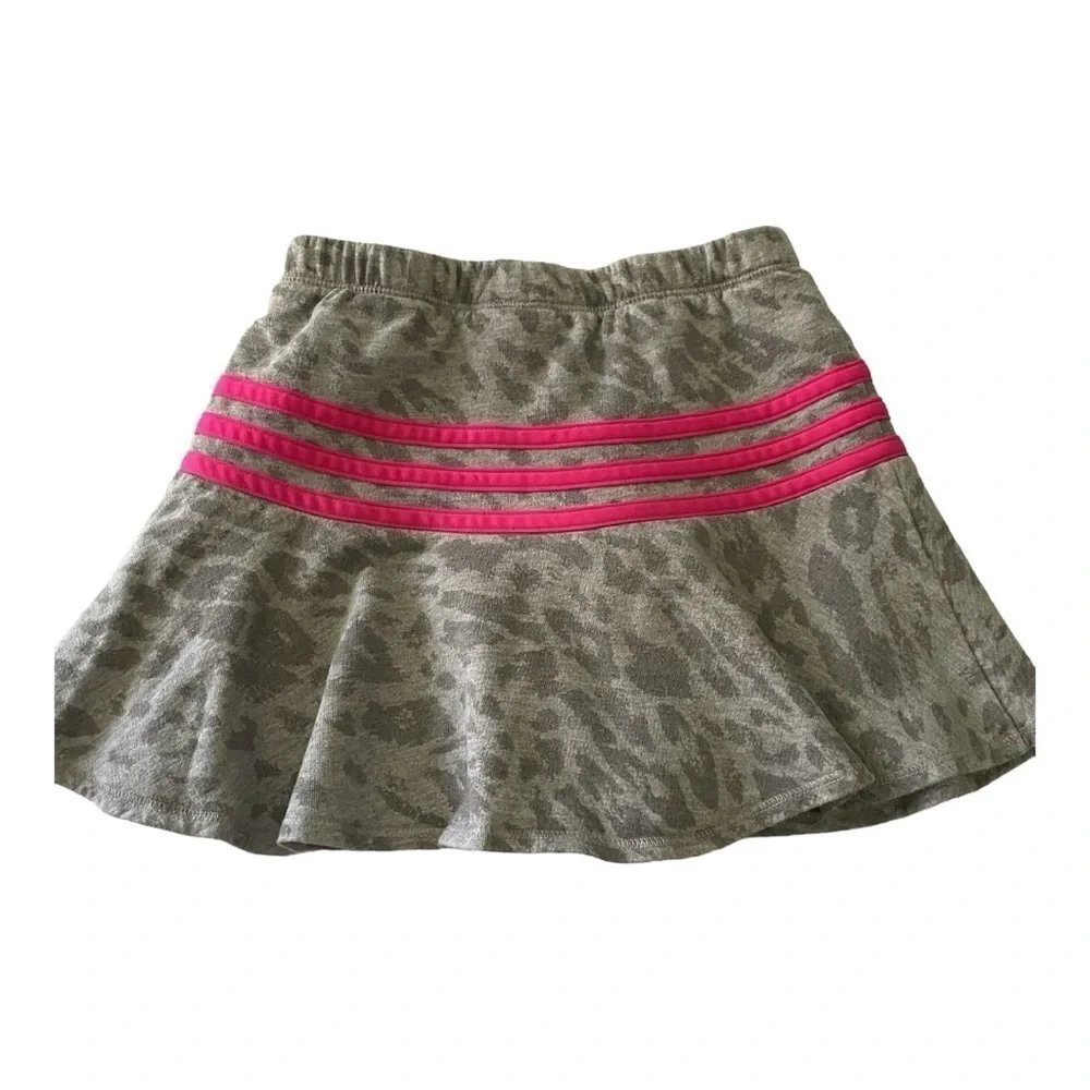 ADIDAS-PINK AND GRAY ATHLETIC SKIRT AND TOP-SIZE 6